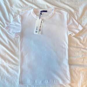 Zara White Tee